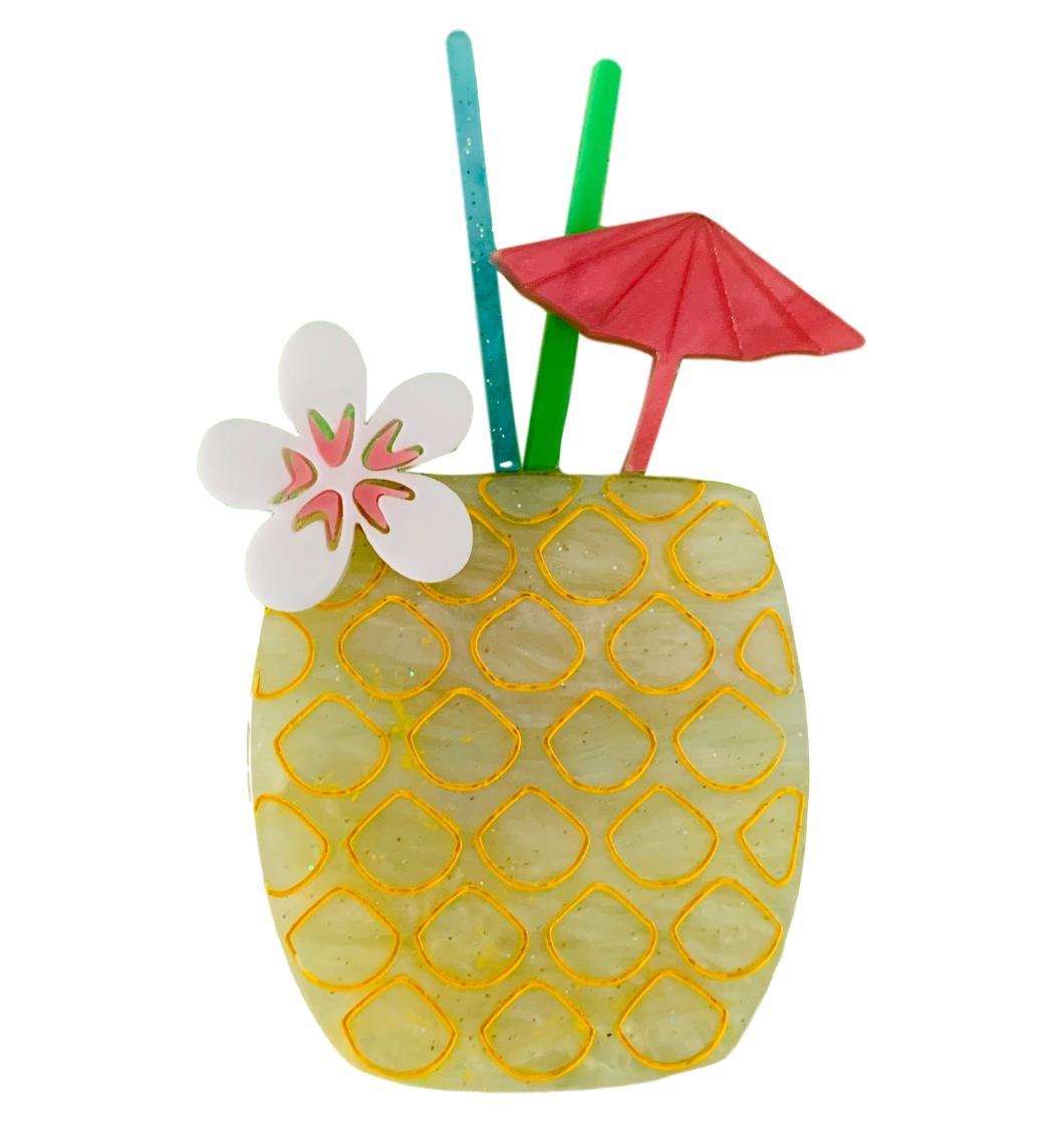 Pineapple Cocktail - Brooch