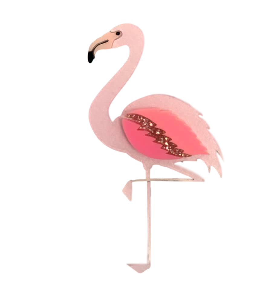 Pink flamingo - Brooch