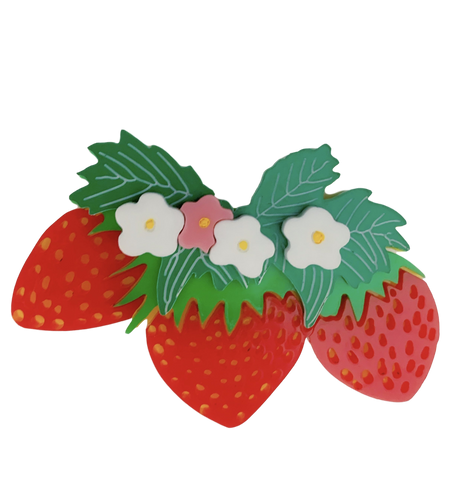 Strawberries - Brooch