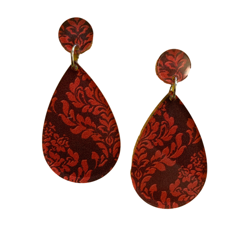 Red Halloween acrylic earrings