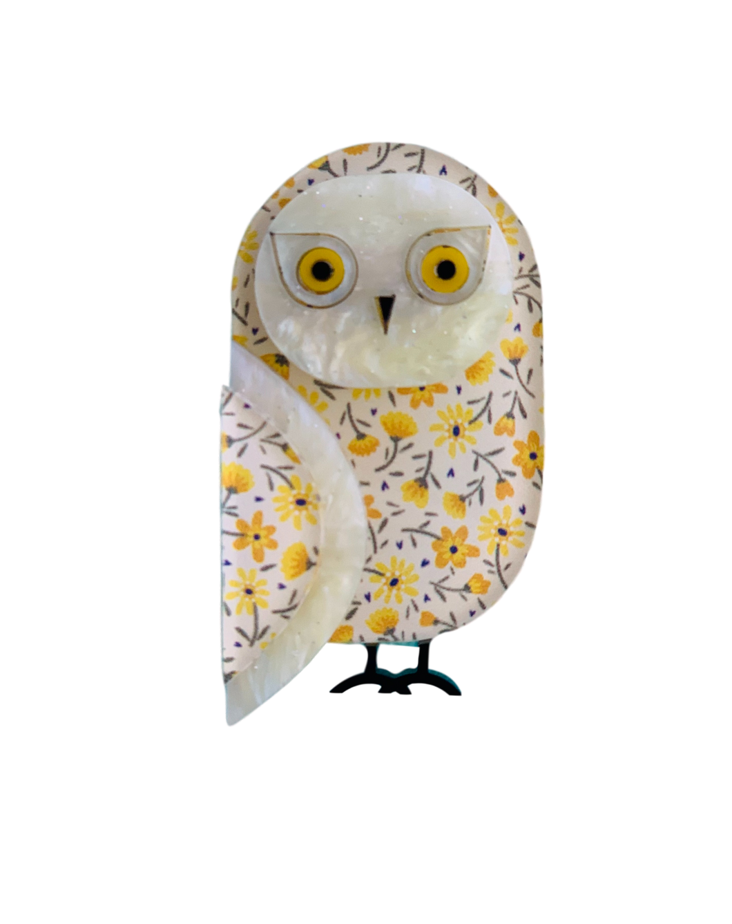 Jessy the snow owl  - Brooch