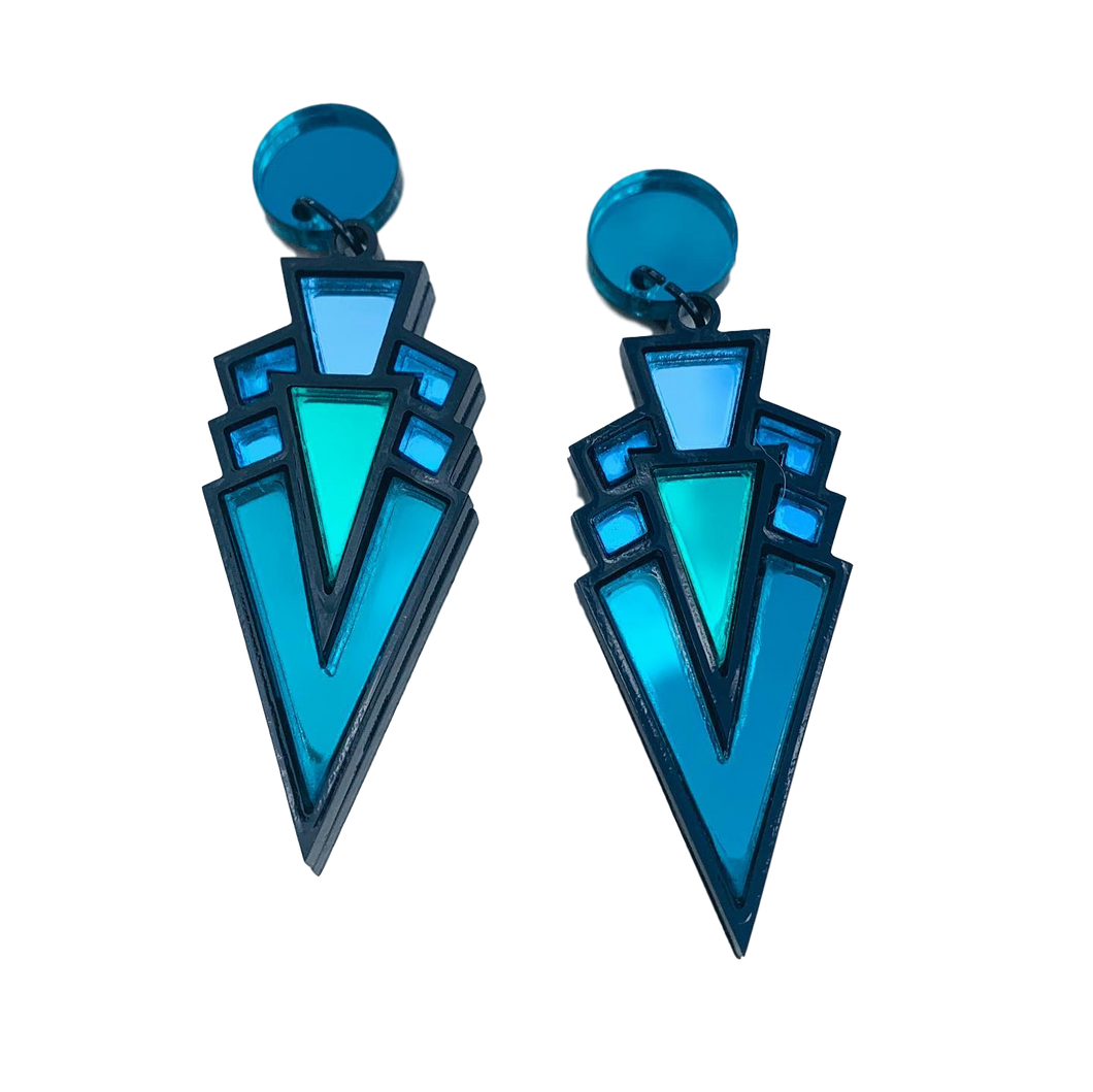 Catsby blue green earrings