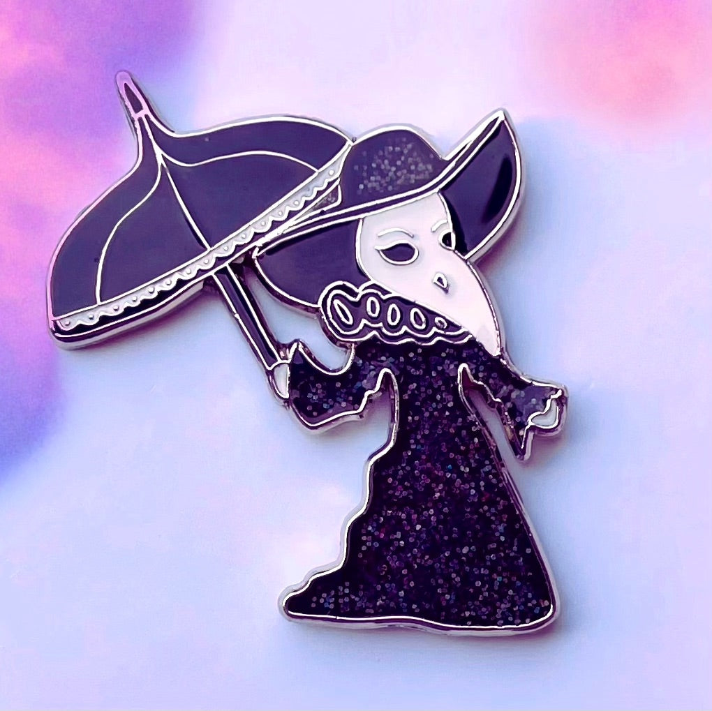 Glitter Elegant Female Plague Doctor - pin