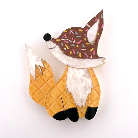 Chocolate the ice cream 🦊 fox - Brooch
