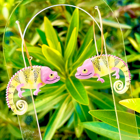 Chameleons of Passion fruit - Earrings