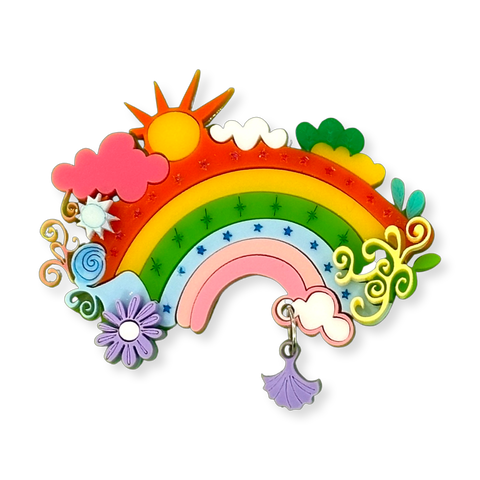 Whimsical Rainbow 🌈 - Brooch