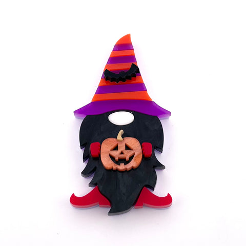 Halloween gnome - Brooch