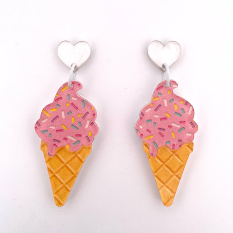 Strawberry ice cream - Earrings