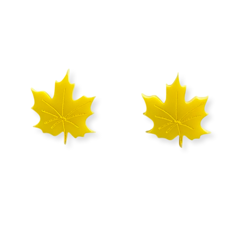 Yellow autumn leaf - Stud