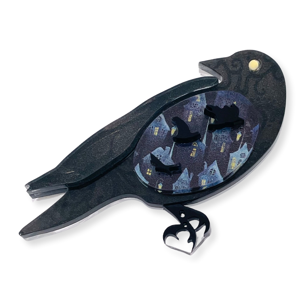 Rodger the Raven - Brooch