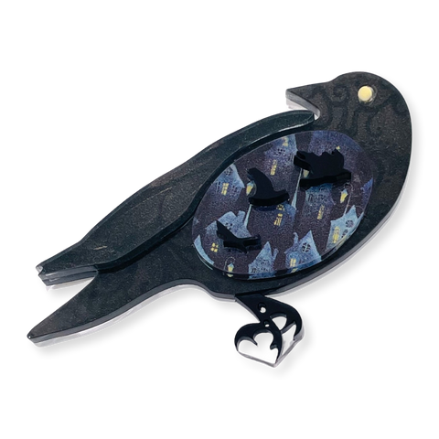 Rodger the Raven - Brooch