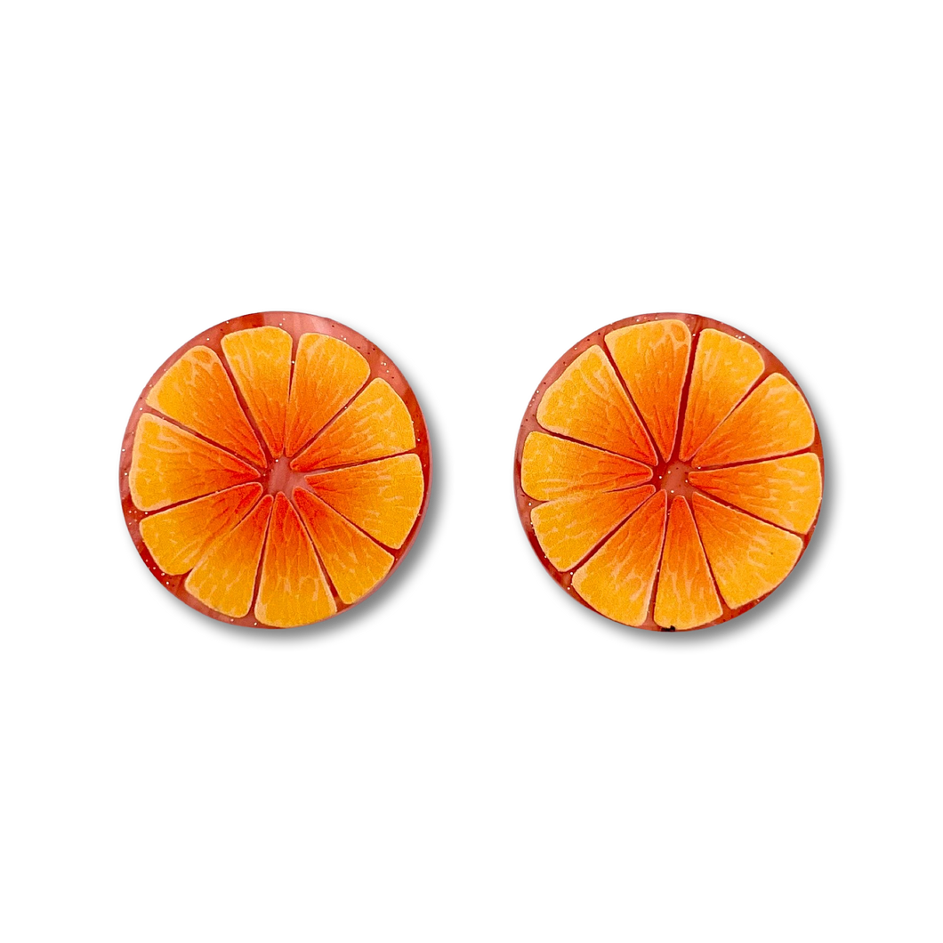Orange 🍊 - stud earrings