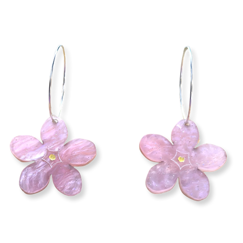 Pink Forget-Me-Nots - dangle
