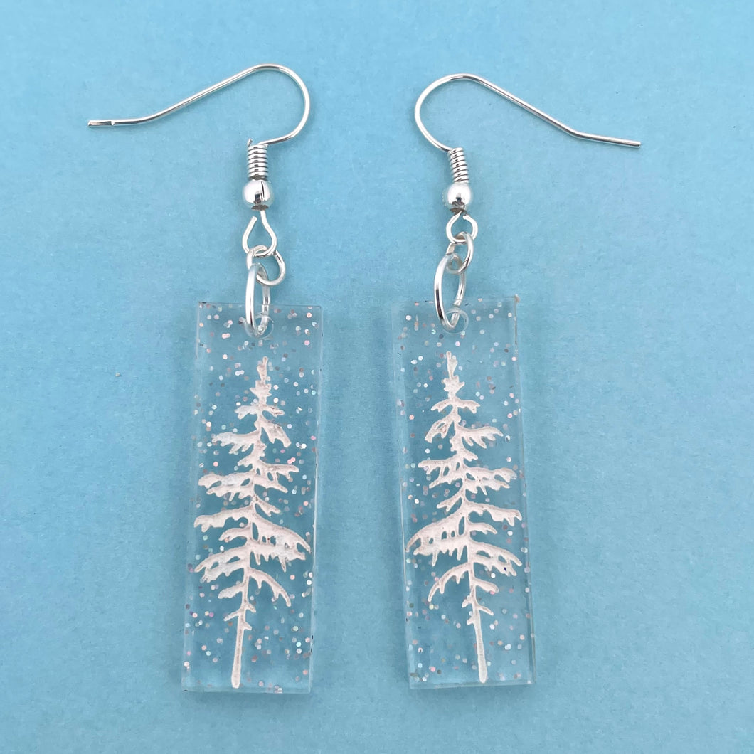Pine tree drop earrings