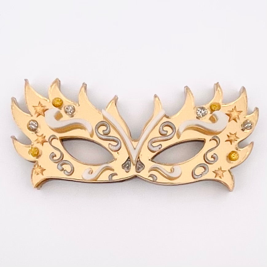Golden party mask 2021 - Brooch