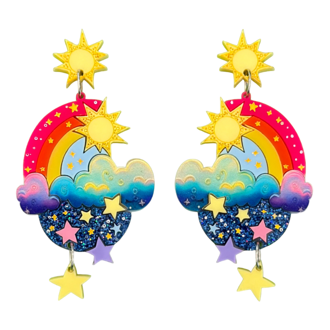 Sun Rainbow  ☀️ 🌈 - earrings
