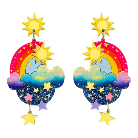 Sun Rainbow  ☀️ 🌈 - earrings