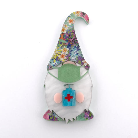 Masked gnome - Brooch