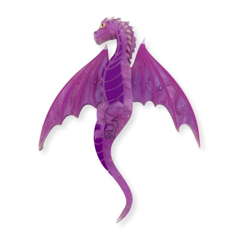Purple Dragon - Mini Brooch