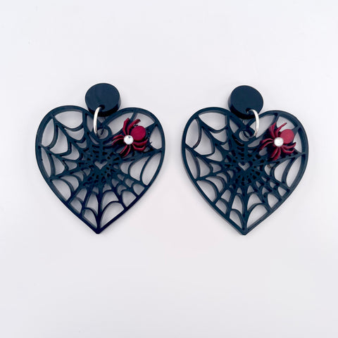 Spider heart  - Earrings
