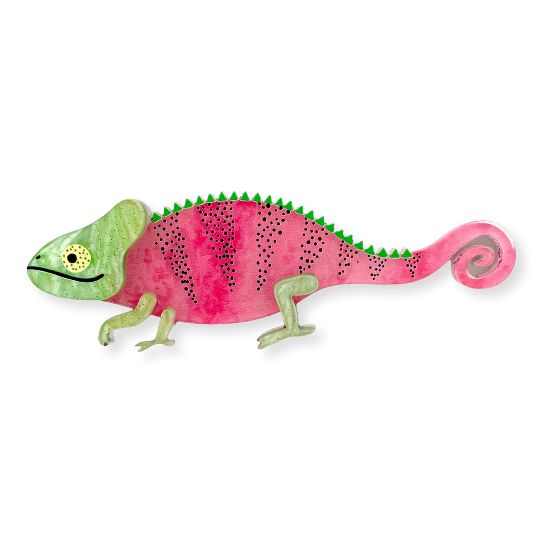 Watermelon 🍉 chameleon - mini Brooch