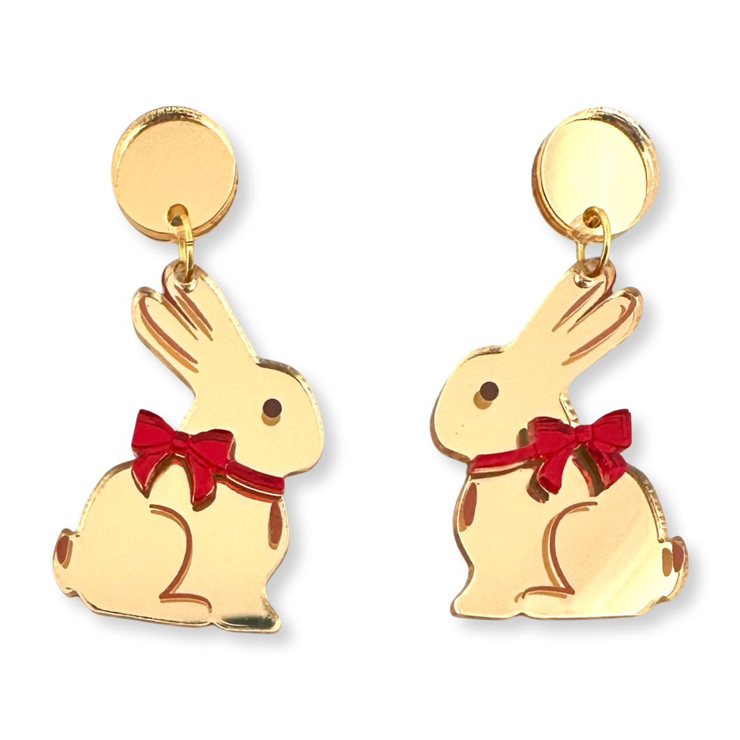 Gold bunny - Earrings