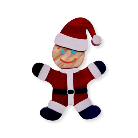 Santa gingerbread - Mini Brooch