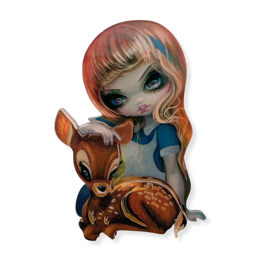 Alice and the Fawn - Brooch