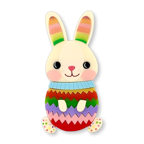 Alfred the rainbow 🌈 bunny 🐰 - brooch