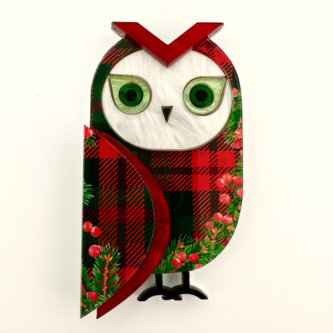 Carolyn the Christmas owl 🦉- Brooch