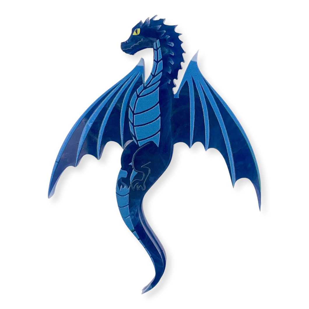 Blue Dragon - Mini Brooch