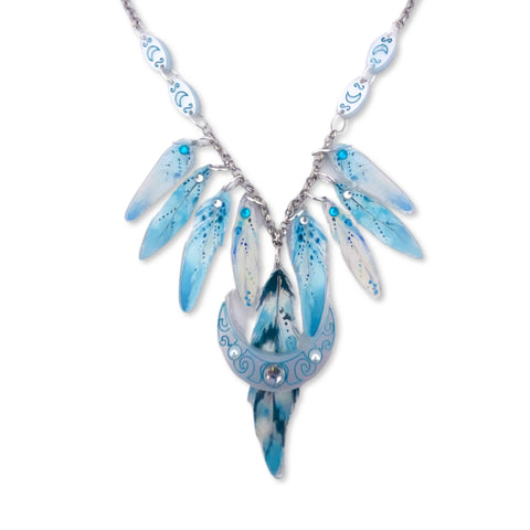 Blue feather moon - Necklace