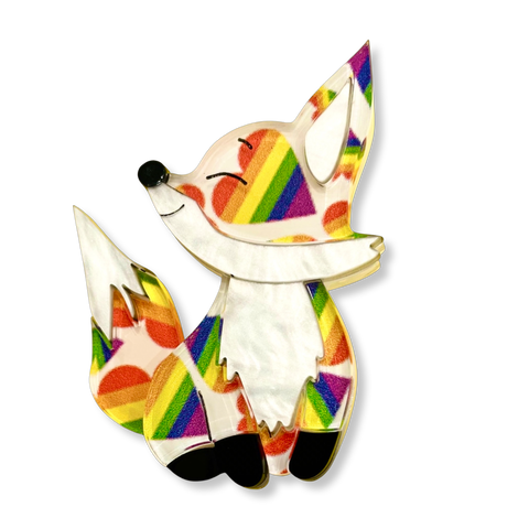 Rainbow 🦊 fox  - Brooch