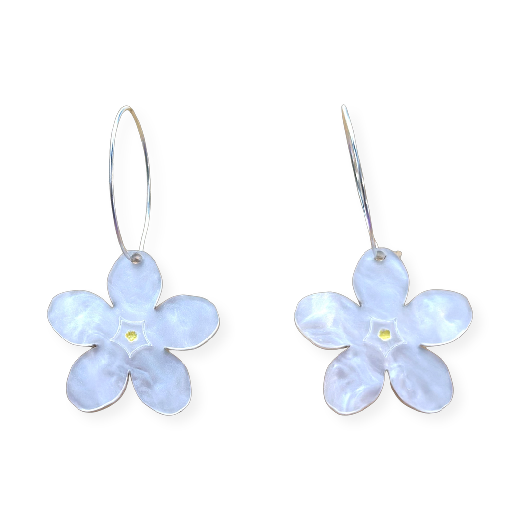 White Forget-Me-Nots - dangle