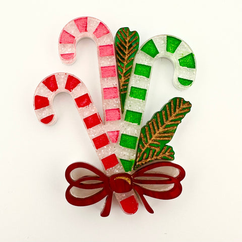 Candy cane - Brooch