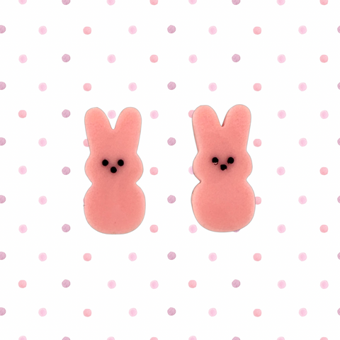 Pink marshmallow  bunny 🐰 - stud