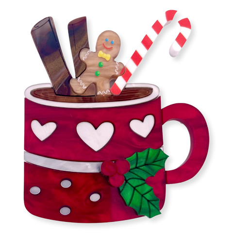 Christmas mug - Brooch
