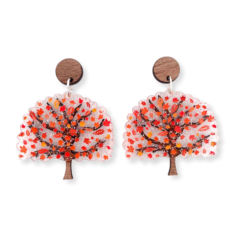Autumn tree - Earrings