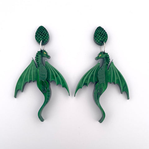 Green Dragon - earrings
