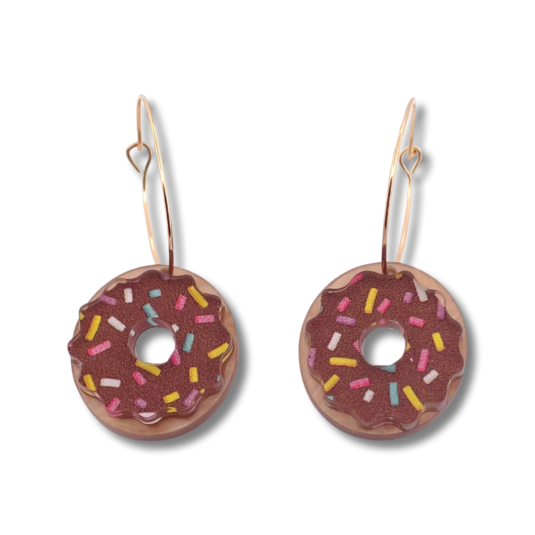 Donut  chocolate - Earrings