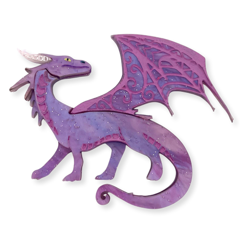 Purple Dragon - Brooch
