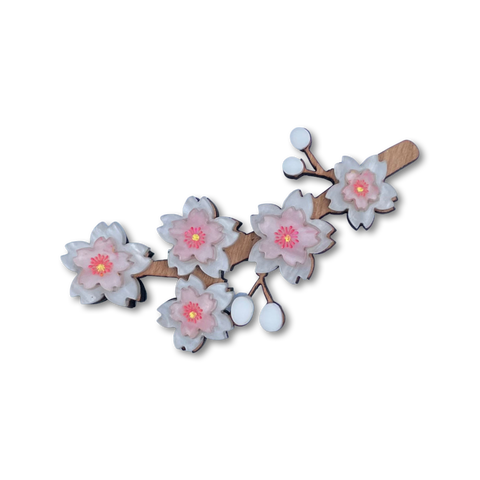 White Cherry Blossom - Brooch