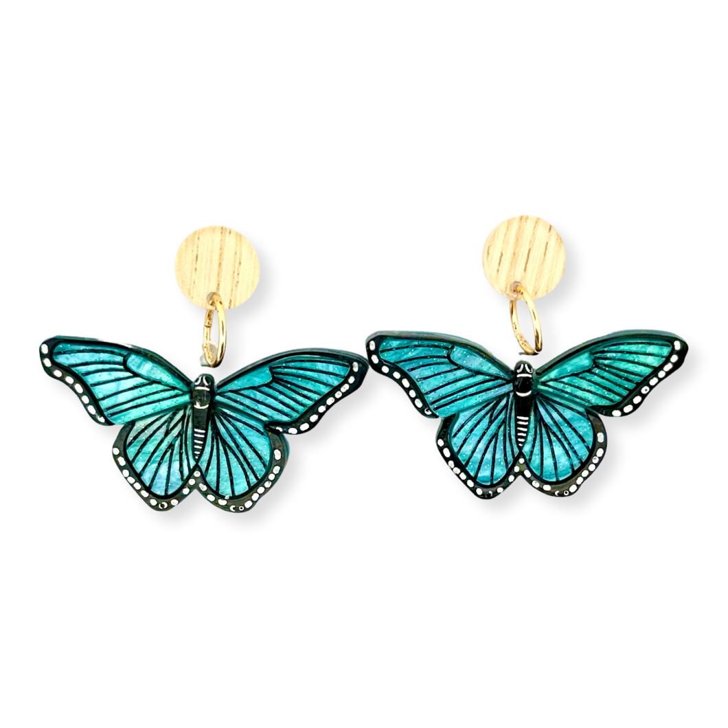 Blue Butterfly - Earrings.