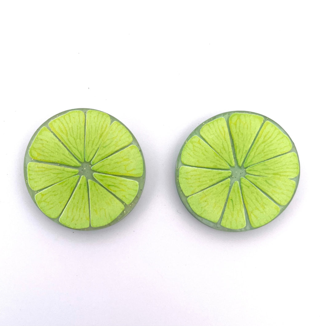 Lime - stud earrings