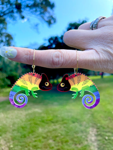 Rainbow Chameleons 🌈 - Earrings