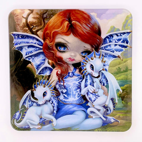 Blue willow Dragonlings - Coaster