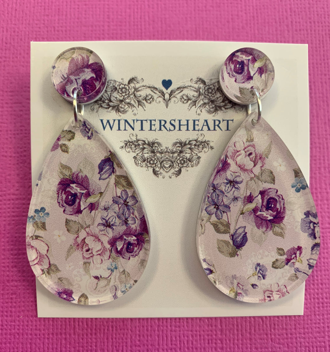 Purple Lavender  earrings