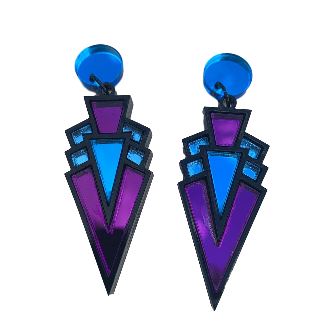 Catsby Purple blue earrings