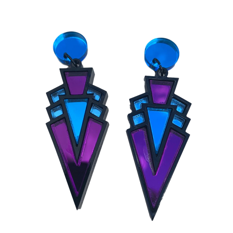 Catsby Purple blue earrings
