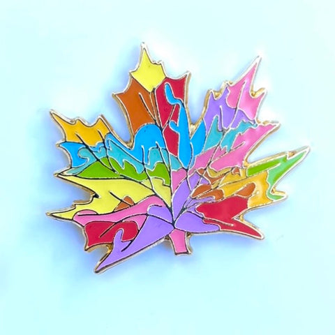 Rainbow leaf - pin